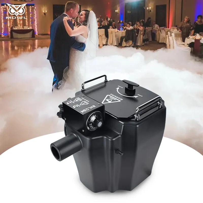 MOWL mesin asap berbaring rendah, Nimbus 3500W mesin kabut es kering untuk acara pesta pernikahan panggung