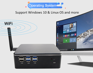 EGlobal ליבה אינטל I5-7267U משחקי מיני PC תצוגה כפולה 6usb 1 lan win10 מחשב שולחני שקט מאוורר - Product Image 5