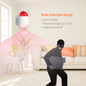 Không dây 120db làm việc một mình cảm biến chuyển động PIR <span class=keywords><strong>Detector</strong></span> ABS thông minh hệ thống báo động ánh sáng tự động cho an ninh nhà - Product Image 3