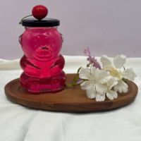 Frascos de Vidrio para Miel con Forma de Oso de 280 ml con Tapas Negras para Velas de Miel y Otras Manualidades