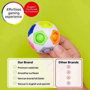 Gadgets sensoriels intelligents de fête, jouets, soulagement du Stress Pop <span class=keywords><strong>n</strong></span> Play, bas, bouchons de football, Puzzle 3D, <span class=keywords><strong>boule</strong></span> Cube <span class=keywords><strong>magique</strong></span> arc-en-ciel - Product Image 2