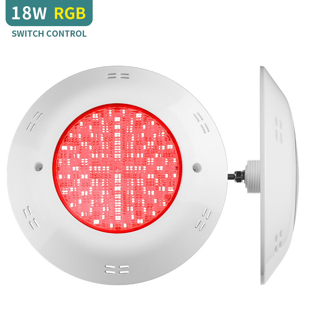 18W RGB Switch Control Wall Mounted Swimming Pool Lights