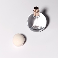 Capuchon en forme de galet Luxe en stock Flacon de parfum en verre irrégulier de 30ml en forme de goutte