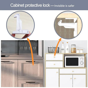 Verrous de sécurité pour armoires et tiroirs, protection enfant, installation facile, idéal pour les tout-petits et les bébés - Product Image 4