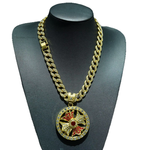 Fashion New Rotatable Cross Pendant Hip Hop Trend High Street Men's <b>Cuban</b> <b>Chain</b> Necklace - Product Image 4