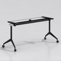 Table pliante mobile en métal pour salle de formation, bureaux de bureau commerciaux, mobilier de bureau moderne pliable