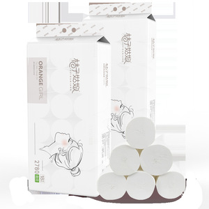 Orange Girl Toilet <b>Paper</b> 18 Large Rolls 4.8 Lbs Jumbo Roll Soft Wood Pulp Household Use - Product Image 5