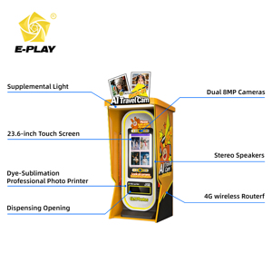 EasyPlay Cabine <span class=keywords><strong>Photo</strong></span> Commerciale IA <span class=keywords><strong>360</strong></span>° avec Écran 23,6 pouces, Distributeur Automatique de Photos en Libre-Service et Entrée de Paiement Personnalisée - Product Image 3