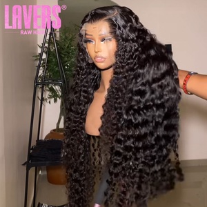 วิกผมหยิกแบบอินเดียพม่า ขนาด 10-40 นิ้ว ความหนาแน่น 250% แบบลอนลึก 13x6 วิกผมแท้แบบลอนลึกโปร่งใส วิกผมลูกไม้ด้านหน้า - Product Image 4