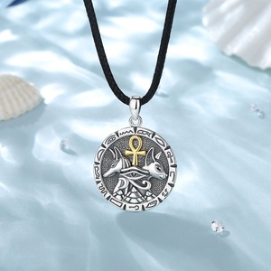 Gioielli Religiosi dal Design Unico, Collana con Ciondolo Amuleto Egiziano Anubis in Argento Sterling 925 per Uomo o Donna - Product Image 3