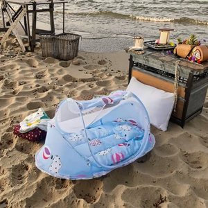 Bán buôn có thể gập lại màn chống muỗi cho trẻ em tuổi từ 0-3 với miếng đệm ngủ và giường với dây kéo - Product Image 2