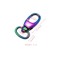 Accessoires de luxe classiques en alliage de zinc arc-en-ciel : Mousqueton pivotant, Anneau en D, Sangles de sac à main, Breloques de sac, Chaînes, pour sacs personnalisés écologiques