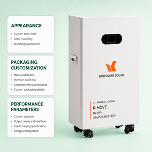 Système de stockage de batterie AC Input Output 16 kWh, 6000+ cycles ; Température de fonctionnement : 0 - 50 °C, sur pied - Product Image 3