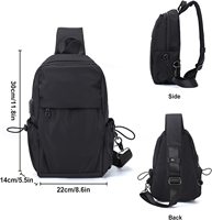 Petit sac à dos imperméable personnalisé pour hommes et femmes, sacs à bandoulière avec chargeur USB