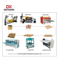Máquina Automática para Hacer Cajas de Pizza de Cartón de 2 y 3 Capas, Línea de Producción de Cartón Corrugado, Máquina de Fabricación de Cartón Corrugado de Una Cara