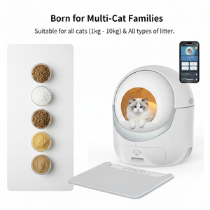 Lussuosa Lettiera Intelligente <span class=keywords><strong>per</strong></span> <span class=keywords><strong>Gatti</strong></span> con Controllo Wi-Fi e App, Autopulente, Controllo Odori, Grande Capacità <span class=keywords><strong>per</strong></span> Più <span class=keywords><strong>Gatti</strong></span> - Product Image 5