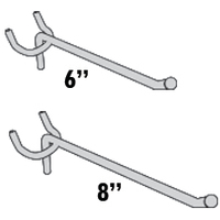 Hookei – Lot de crochets métalliques pour panneaux perforés, 2,5 pouces, kit d'organisation et d'assortiment de crochets