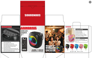Altavoz Bluetooth Portátil ABS-1203, Mini Altavoz Inalámbrico para Exteriores, Sonido Estéreo con Bajos, Luz RGB, Batería de Larga Duración, Sonido HiFi, Audio para Fiestas en Casa - Product Image 6