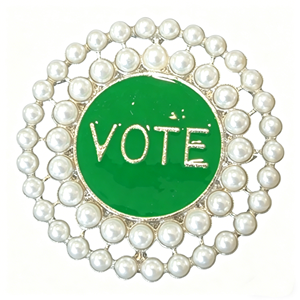 Nuevo Diseño de Broche Redondo de Hermandad Iota Phi Lambda 1929, Broche de Hermandad IPL con Esmalte Verde y Letras Griegas con Pedrería - Product Image 3