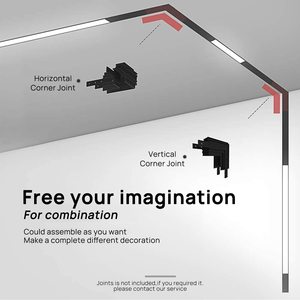 Scon 0.5M 1m 1.5m 4 dây Trần tuyến tính lõm hoàn chỉnh 110-277V DC24V LED COB từ theo dõi đèn hệ thống chiếu sáng đường sắt - Product Image 5