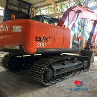 Excavatrice hydraulique Hitachi ZX200 d'occasion, 20 tonnes, pour travaux de construction