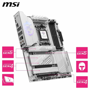 新款上市MSI MPG X870E Edge TI WiFi台式机主板支持AMD 9000/8000/7000处理器DDR5内存 - Product Image 2