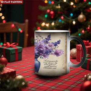 Frosted Black 11oz <b>Ceramic</b> Mug Heat Sensitive Sublimation Blank <b>Cup</b> For Custom Design - Product Image 2