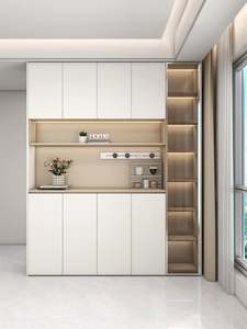 Mueble de Salón Moderno de Estilo Crema, Gabinete de Almacenamiento Alto, Elegante y Práctico - Product Image 2