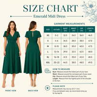 Robe Midi en Coton Doux à Col en V et Manches Courtes Coupe Évasée pour Femme, Vert Émeraude Uni, Décontractée, Personnalisable avec Logo OEM, Vente en Gros