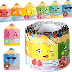 Decoraciones para Tableros de Anuncios, Borde de Crayones Arcoíris para Aula Escolar, Pizarra, Tablero de Anuncios, Decoración de Pared - Product Image 5