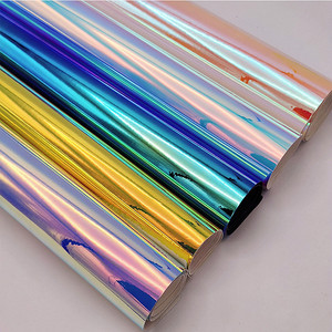 Pearl Holographic Mirror PVC Recycled Rexine <strong>Leather</strong> Patent TPU Synthetic <strong>Leather</strong> Fabric <strong>PU</strong> For Shoe Bag - Product Image 3