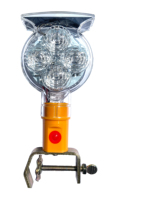 Balise solaire étanche à LED, lampe stroboscopique d'avertissement de signalisation routière, lampe de détresse jaune avec interrupteur, produit de sécurité routière