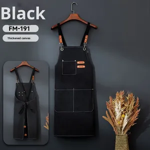 <span class=keywords><strong>Delantal</strong></span> de Lona de Algodón Puro con Logotipo Personalizado, Ropa de Trabajo Nueva y Resistente, Impermeable y a Prueba de Aceite para Uso en la <span class=keywords><strong>Cocina</strong></span>, Venta Internacional - Product Image 6