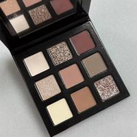 Pressé 9 Pan Palette Nude Rose Étincelle Métallique Ombre À Paupières Palette De Maquillage Vegan Haute Pigment Cosmétiques Logo Personnalisé