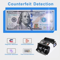 Compteur de billets de banque portable à double affichage AL-7200 Compteur de billets TFT facile à utiliser pour la gestion de la trésorerie