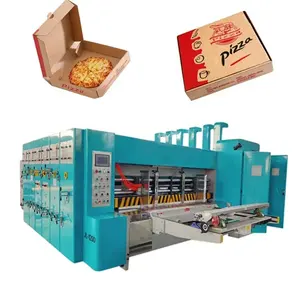Full Automatic Flexo Printing Corrugated Carton Pizza Box Making Machine