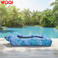 Matelas flottant gonflable WOQI, canapé d'air portable pliable pour piscine extérieure, camping, bureau