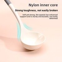 Kit de 4 ustensiles de cuisine en silicone de qualité alimentaire : cuillères et spatules antiadhésives, résistantes à la chaleur, antidérapantes et anti-brûlure pour le service