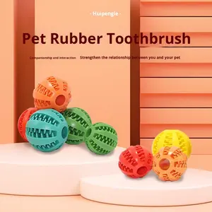 Vriendelijke Rubberen Hondenspeelgoed Traktatie-Verstrekking Kauwbal Duurzaam Kauwen En Tandverzorging Watermeloenvorm Om Te Spelen - Product Image 4