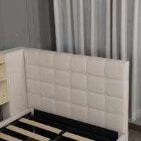 Canapé-lit d'angle moderne Willsoon de style européen, rembourré, avec éclairage LED et rangement, lit de jour écologique pour chambre à coucher