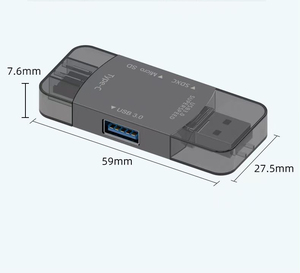 3 in 1 USB 3.1 Type-C อะแดปเตอร์ตัวผู้พร้อมการติดตั้งภายนอก3.0 USB OTG & TF <span class=keywords><strong>SD</strong></span> เครื่องอ่านการ์ดหญิงประกอบด้วยการ์ดชนิด <span class=keywords><strong>MMC</strong></span> - Product Image 6
