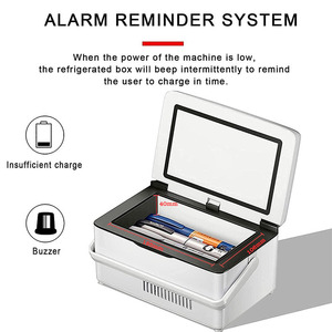 Draagbare <span class=keywords><strong>mini</strong></span>-vriezer met onderaan geplaatste vriezer, reiskoffer, digitale thermostaat (0-18 LCD display), op batterijen, voor gebruik in auto en hotel - Product Image 6