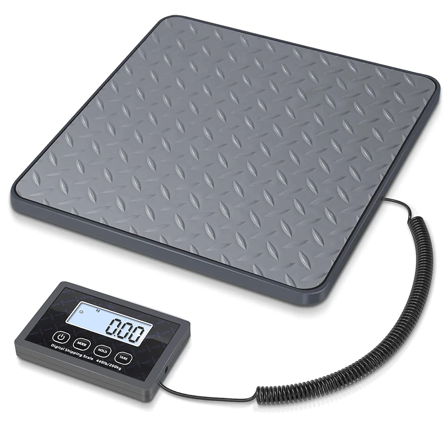 200kg/10g Heavy-Duty Digital Shipping Postal Scale Receiving Scale for Body Weight/Luggage/Packages/Small Pets/Warehouse/Market