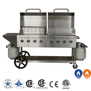 <span class=keywords><strong>Grill</strong></span> extérieur commercial en acier inoxydable 304 de qualité supérieure, 6 brûleurs, type chariot portable, gaz NG/LP pour la restauration, les événements - Product Image 3
