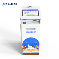 Borne de retour intelligente pour bibliothèque avec écran haute résolution de 21 pouces, boîte de dépôt de livres RFID, gestion globale des bibliothèques SIP2 Mijin