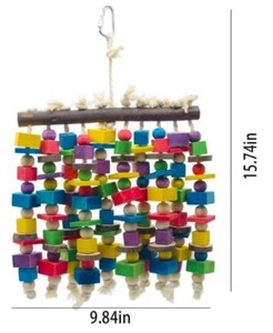 Juguete masticable de loro grande para pájaro, Macaw, Greys africanos, cacatúa, Eclectus, periquitos, cacatúa, Conure, pájaros amorosos, Jaula de madera - Product Image 2