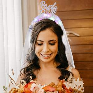 Decoraciones <span class=keywords><strong>para</strong></span> <span class=keywords><strong>Despedida</strong></span> <span class=keywords><strong>de</strong></span> <span class=keywords><strong>Soltera</strong></span>, Tocado Brillante <span class=keywords><strong>con</strong></span> <span class=keywords><strong>Velo</strong></span>, Accesorios <span class=keywords><strong>para</strong></span> el Cabello <span class=keywords><strong>de</strong></span> Novia <span class=keywords><strong>con</strong></span> Luces LED, <span class=keywords><strong>Diadema</strong></span> <span class=keywords><strong>con</strong></span> <span class=keywords><strong>Velo</strong></span> <span class=keywords><strong>para</strong></span> Futura Novia - Product Image 4