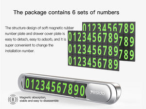 Targa Temporanea per Parcheggio Auto in Lega di Zinco con Numero di Notifica per Telefono Cellulare - Product Image 6