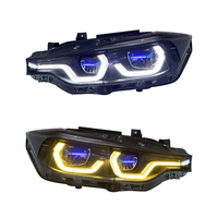 Phares LED YU GUANG pour BMW Série 3 F30 LCI F35, phares 2013-2018, mise à niveau halogène vers LED, 3 couleurs, projecteurs Ikon