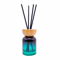 Botol Aroma Kayu yang Dapat Disesuaikan, Anti Tumpah, dengan Tutup Sekrup Besi, Tutup Bambu, dan Tutup Parfum dari Kayu Gabus